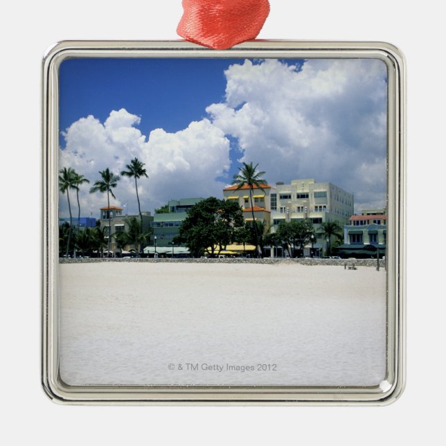 Ozean-Antrieb, SüdMiam Strand, Miami - Florida Silbernes Ornament (Vorne)