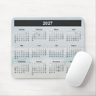 Ozean-Aquarell-Kalender 2027 Mousepad