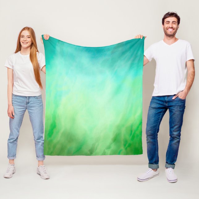 Ozean Aquarell Wellen Fleecedecke (Beispiel)