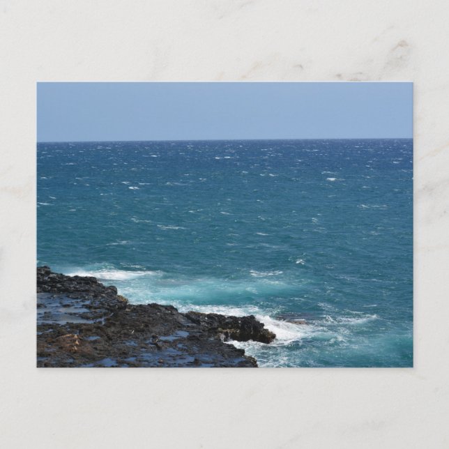 Ozean auf Kauai Postkarte (Vorderseite)
