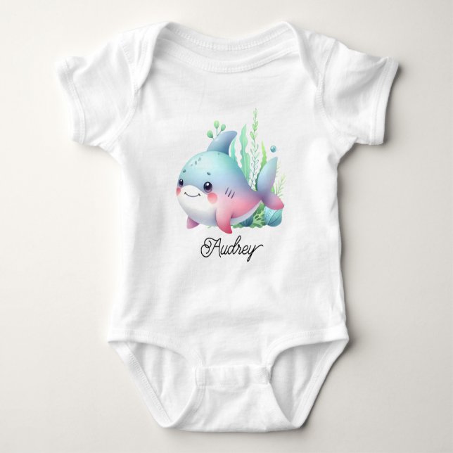 Ozean Baby Wal Strampler (Vorderseite)