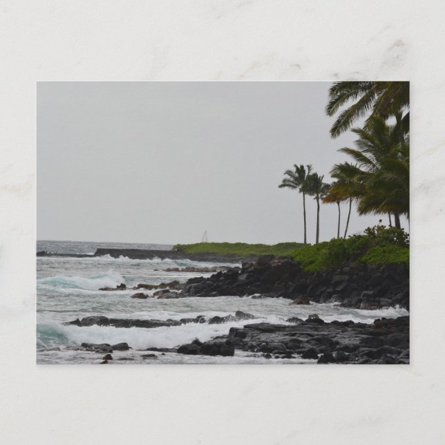 Ozean bei Poipu auf Kauai Postkarte (Vorderseite)