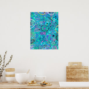 Ozean-Blasen: Maximalistische Kunst Poster