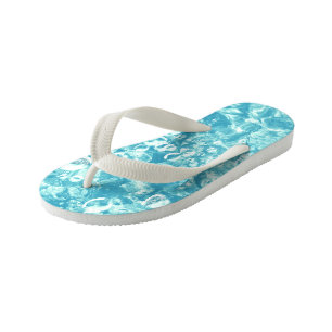 Ozean Blasen & Strömungen Kinder Flip Flops Paar