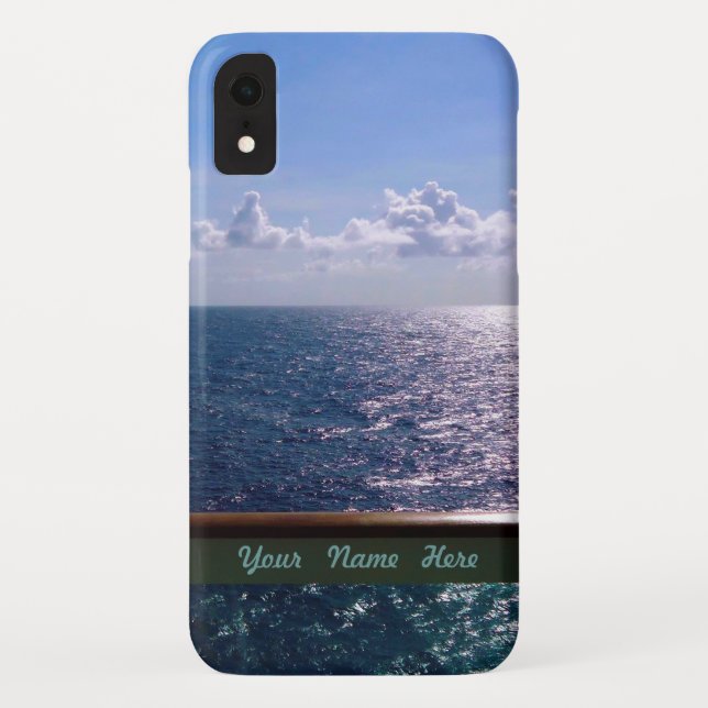 Ozean-Blau personalisiert Case-Mate iPhone Hülle (Rückseite)