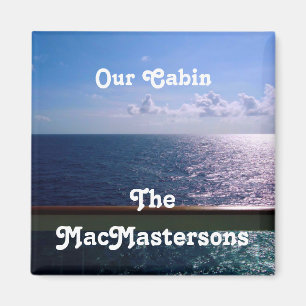 Ozean-Blau Stateroom Tür-Markierung Magnet