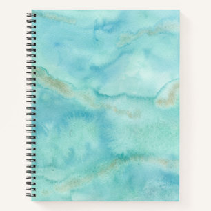 Ozean Blau Wasserfarbe Notizbuch