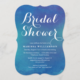 Ozean-Blauwatercolor-Brautparty-Einladung Einladung