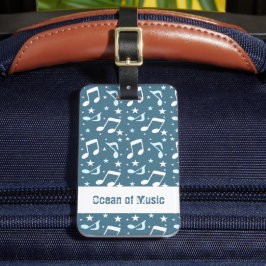 Ozean der gemusterten Musik Gepäckanhänger