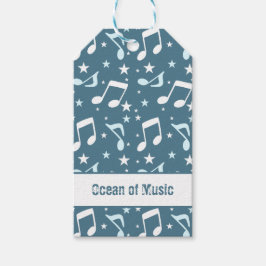 Ozean der gemusterten Musik Geschenkanhänger