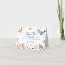 Ozean der Liebe für Baby Shower Dankeskarten