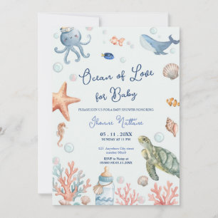 Ozean der Liebe für Baby-Shower-Strand-Einladung Einladung