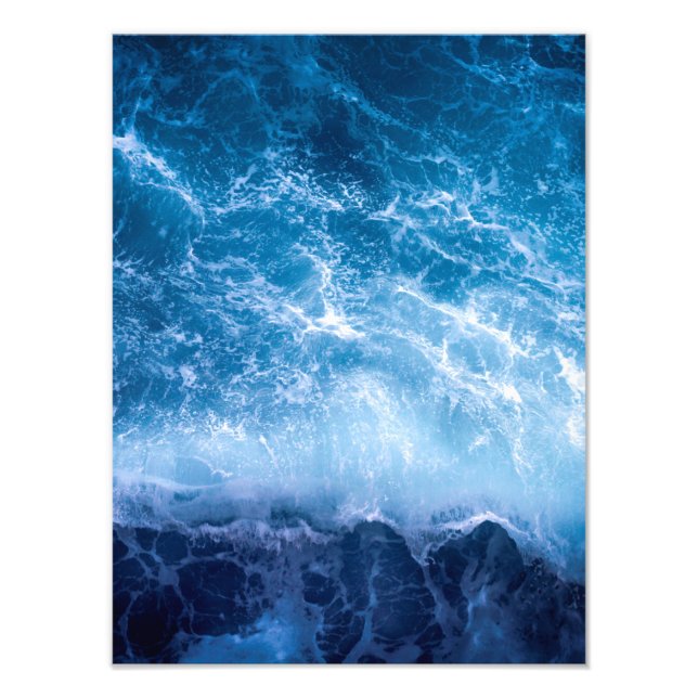 Ozean - Dunkle blaue Waves Fotodruck (Vorne)