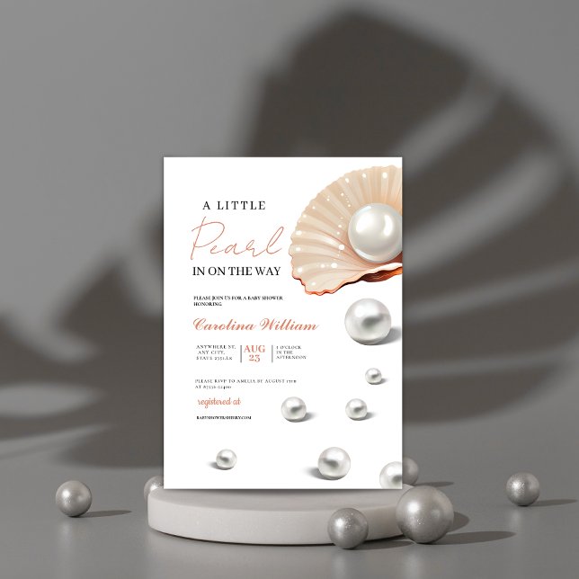 Ozean eine kleine Perle unter der Babydusche des M Einladung (Von Creator hochgeladen)