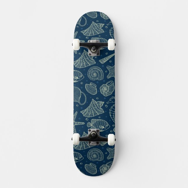 Ozean-Einwohner-Muster 2 Skateboard (Vorderseite)