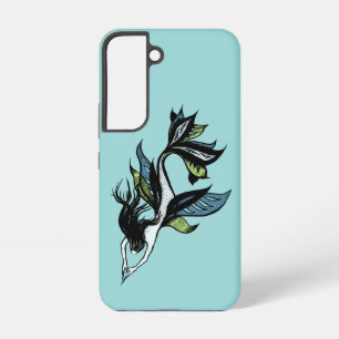 Ozean Fantasy Blau Grüne Künstlerische Meerjungfra Samsung Galaxy Hülle