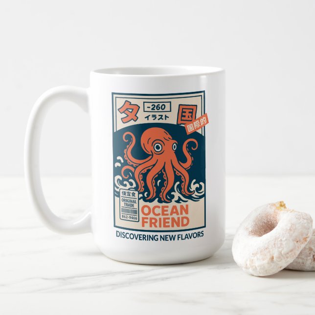 Ozean Freund Kaffeetasse (Mit Donut)