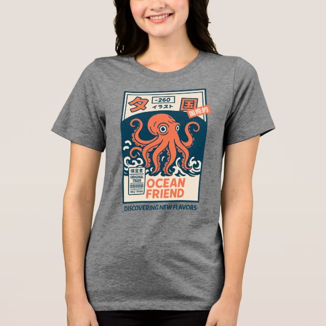 Ozean Freund Tri-Blend Shirt (Vorderseite)