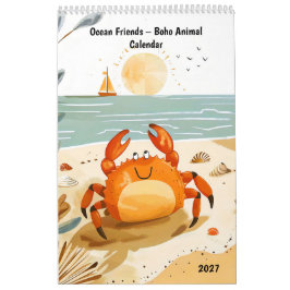 Ozean Freunde – Boho Tierkalender Kalender