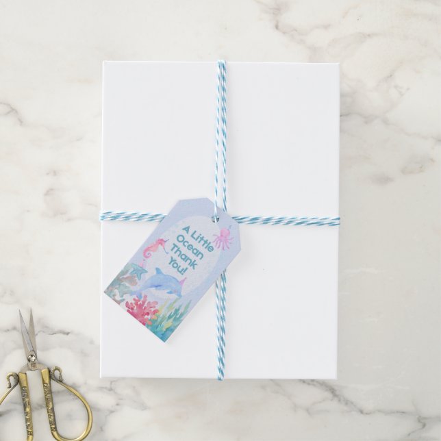 Ozean Geburtstagsgeschenk-Anhänger Geschenkanhänger (Mit Garn)