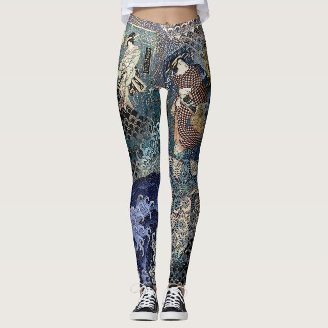 Ozean-Geisha-Sommer Nami Leggings (Vorderseite)