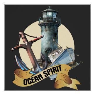 Ozean-Geist Nautisches Abenteuer Poster