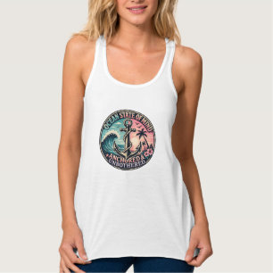 Ozean Gemütszustand Anker Vintage Sonnenuntergang Tank Top
