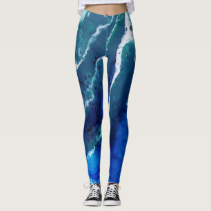 Ozean-Gezeiten-abstrakte Leggings