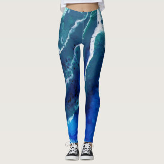 Ozean-Gezeiten-abstrakte Leggings