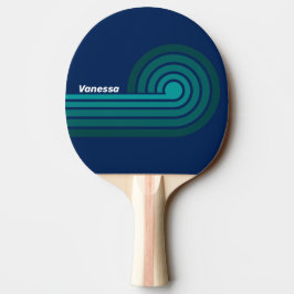 Ozean-Gezeiten-Curl-Streifen mit Namen Tischtennis Schläger