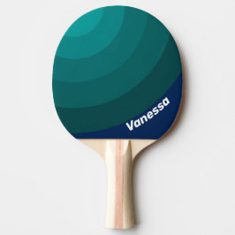 Ozean Gezeiten Kreis Streifen mit Namen Tischtennis Schläger