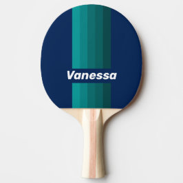 Ozean-Gezeiten-Pin-Streifen mit Namen Tischtennis Schläger