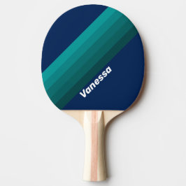 Ozean-Gezeiten-Streifen mit Namen Tischtennis Schläger