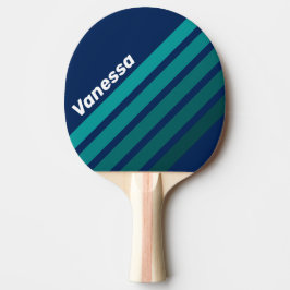 Ozean Gezeiten Winklige Streifen mit Namen Tischtennis Schläger