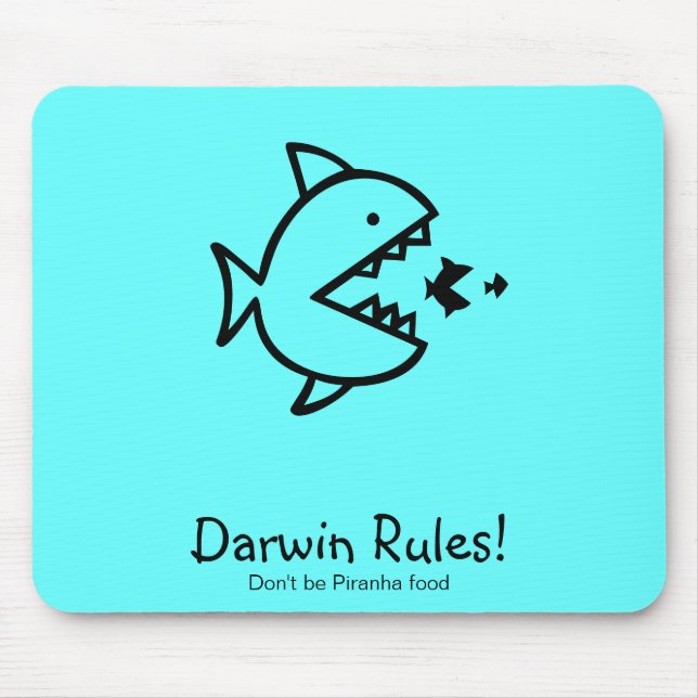 Ozean Glow_Darwin Regeln! Mousepad (Vorne)