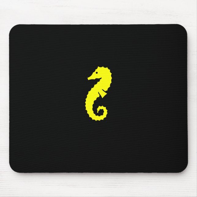 Ozean Glow_Yellow Seepferd Mousepad (Vorne)
