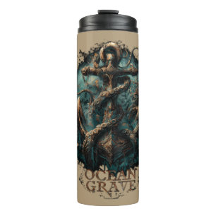 Ozean Grab Kraken Anker Dark Fantasy Thermosbecher