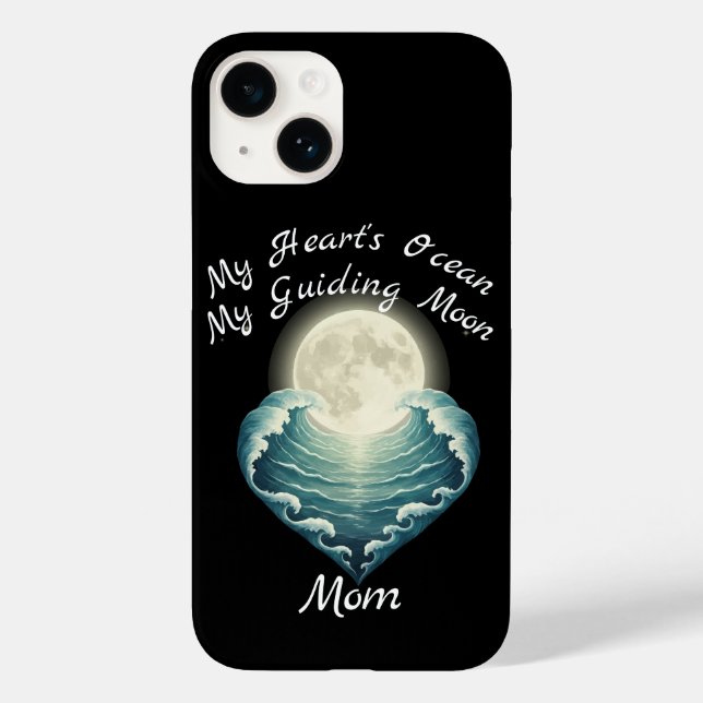 Ozean Herz Führender Mond Mama Case-Mate iPhone Hülle (Rückseite)
