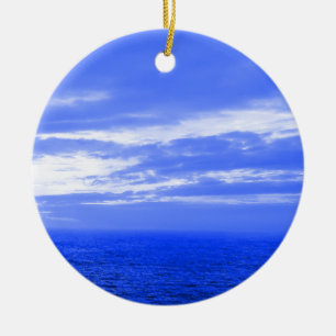 Ozean-Himmel-Blau-Weihnachtsverzierung Keramik Ornament