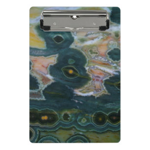 Ozean-Jasper-Platte Mini Klemmbrett
