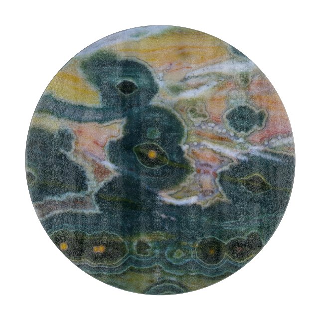 Ozean-Jasper-Platte Schneidebrett (Vorderseite)