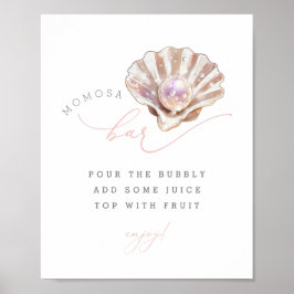 Ozean kleine Perle unter dem Meer Momosa Bar Zeich Poster