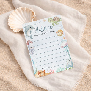 Ozean Kreaturen Baby Shower Ratgeberkarte Einladung