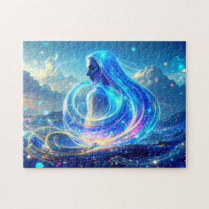 Ozean-Lady-Genie-Zauber-Fantasie-Kunst Puzzle