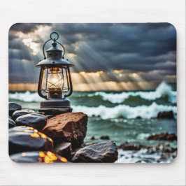 Ozean Lantern im Sturm Mousepad