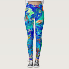 Ozean-Leggings, Schildkröte-Leggings, Leggings