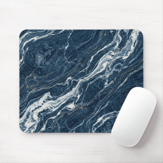 Ozean-Marmor-Muster Moderne Elegante Stilrichtung Mousepad (Mit Mouse)