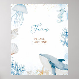Ozean Meer sehen Sie bald Sommer Baby Shower Favor Poster