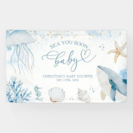 Ozean Meer sehen Sie bald Sommer Baby Shower große Banner