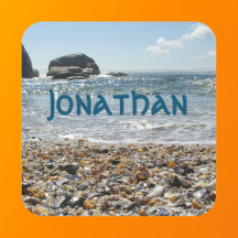 Ozean Muscheln Foto Blau Name Text